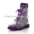 fashion pvc transparent women nude fashion rain boots